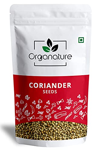 Organature Pure and Natural Coriander Seeds / Whole Dhaniya Seeds Indian Masala Pack of - (400 Grams)