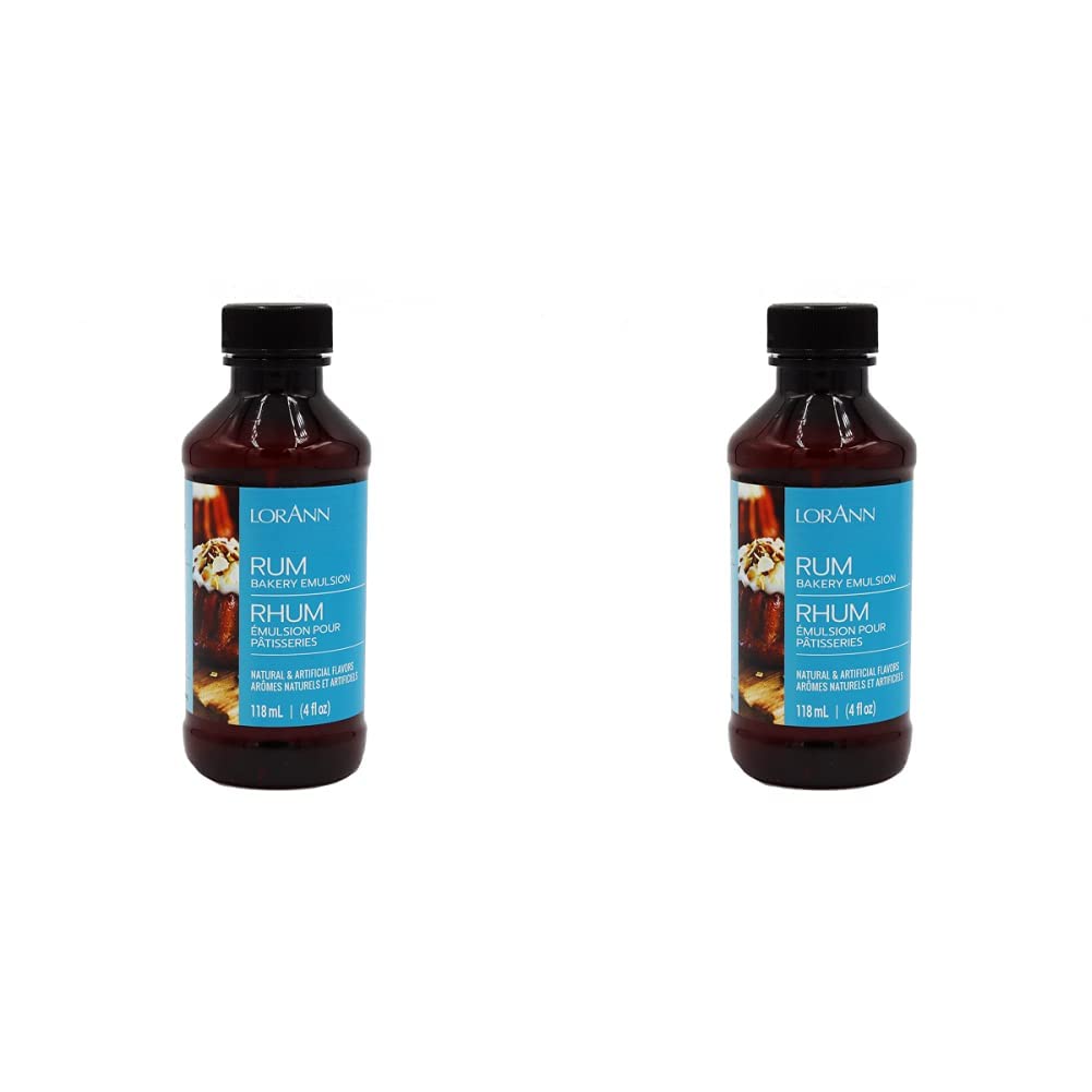 LorAnn Rum Bakery Emulsion, 4 ounce bottle (Pack of 2)