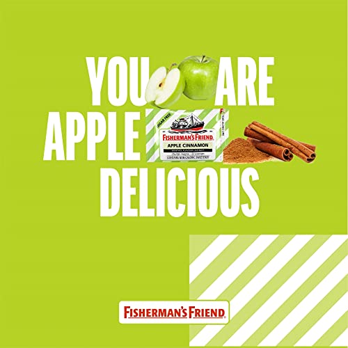 Fisherman's  Friend Sugar Free Mouth Freshener - Apple & Cinnamon - Fresh and Fruity Lozenges 25g