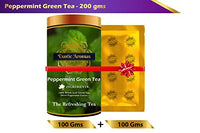 Exotic Aromas Peppermint Green Tea (200G Serves 100 cups), 100% Whole Leaf Green Tea for digestion, upset stomach & cold and flu.