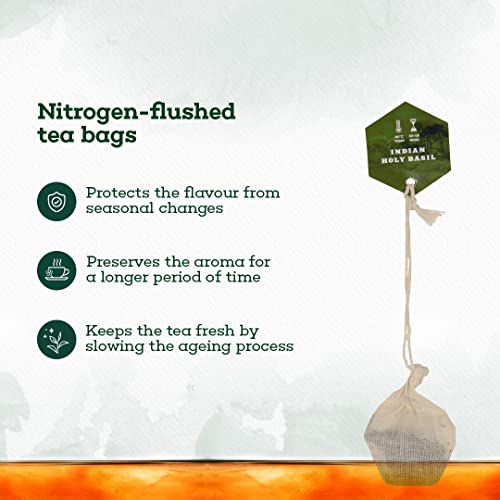 The Hillcart Tales Indian Holy Basil Green Tea, (14 Teabags)