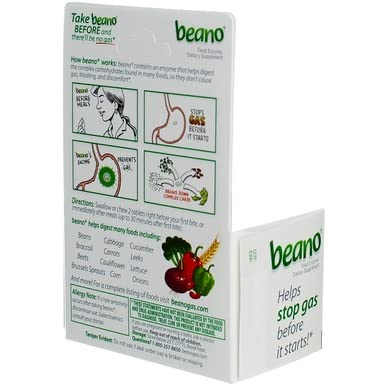 Beano Extra Strength, Gas Prevention & Digestive Enzyme Supplement, 100 Count