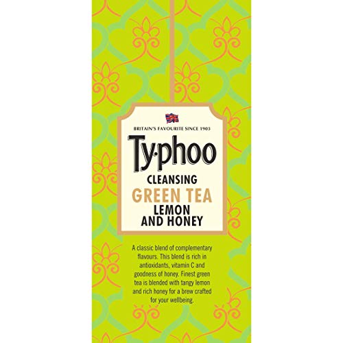 Ty-phoo Natural Green Tea Lemon and Honey with 25 Heat Sealed Enveloped Bags, 25 Bags