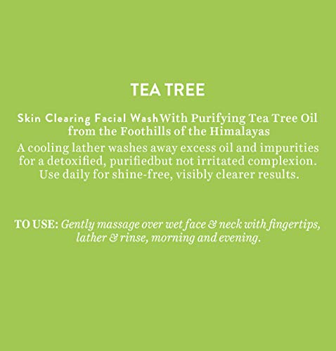 Biotique Tea Tree Skin Clearing Normal to Oily Skin Face Wash, 150 ml | Treats Acne, Pimples, Clear Skin | Paraben & SLS Free