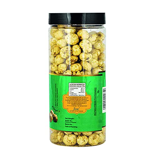 Wonderland Foods - Roasted & Flavoured Mint Chatpata Makhana (Foxnut) 100g Jar