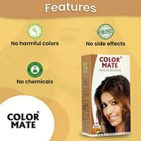 Color Mate Hair Color Cream, Golden Brown, 130ml (Pack of 2)