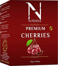 NUTICIOUS Premium Unsweetened Dried Cherries - 125G (Pack of 3)