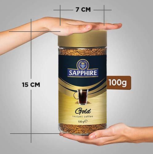 Sapphire Gold Freeze Dried Instant Coffee from Poland (Arabica & Robusta) 100g & Impact Sugar free Mints 14g from Germany (Choose your Flavour)