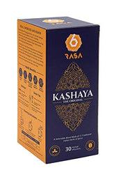6rasa Kashaya - Herbal Tea | 15 Ayurvedic Spices Like Ashwagandha, Black Pepper, Cardamom, Turmeric | Kadha Mix | Caffeine Free | 100% Natural | No Added Sugar (2.5 g Each, 30 Dip Bags)