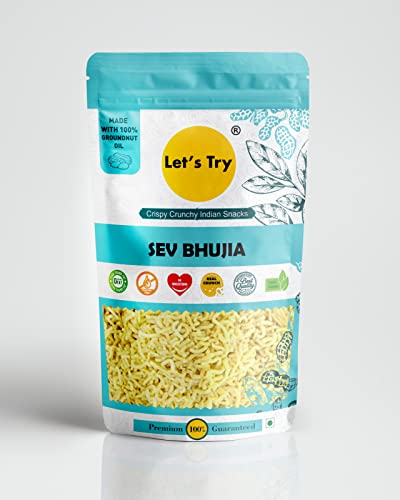 Let's  Try Sev Bhujia -| Made with Pure Groundnut Oil | Snack without Palm Oil | No additives & Preservatives | 100% Natural Indian Authentic Taste | 250gm