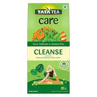 Tata Tea Care Cleanse| Goodness of Tulsi, Turmeric & Orange Peel | Herbal Infusion Green Tea | 25 Tea Bags