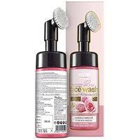 WOW Skin Science Himalayan Rose Foaming Face Wash with Built-in Brush - contains Rose Water & Aloe Vera Extract - for Cleansing & Toning - No Parabens, Sulphate, Silicones & Synthetic Color - 100mL