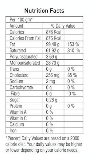 Natureland Organics Premium Cow Ghee 400 Ml - 100% Organic Indian Desi Cow Ghee