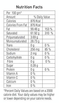 Natureland Organics Premium Cow Ghee 400 Ml - 100% Organic Indian Desi Cow Ghee