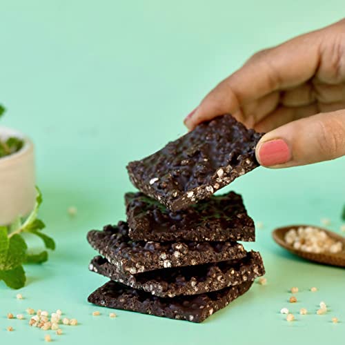 Mojo Bar Thins - Dark Chocolate Mint with Quinoa Crisps (Vegan, Portion Controlled), 108 GM