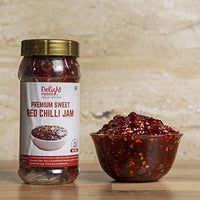 Delight Foods Rajasthani Marwari Pickles and Chutney | Achaar | Chatni | Premium Sweet Red Chilli Jam (Hot & Sweet Spread) 300g | No Onion | No Garlic