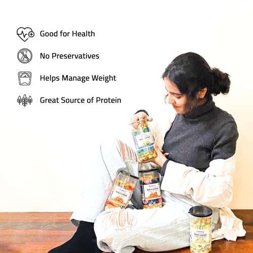 Farmley Roasted Flavored Makhana (Pack of 2) Each 90g, Cream N Onion, 180 Gram