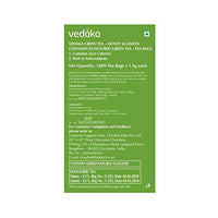 Vedaka Green Tea, Lemon and Honey, 100 Bags