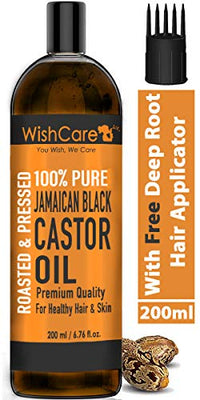 WishCare® Premium Jamaican Black Castor Oil For Hair & Skin - Roasted & Pressed - 200 Ml