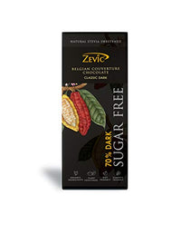 Zevic 70% Dark Belgian Sugar Free Keto Chocolate | Vegan | Diabetic Friendly | Healthy 40gm (Pack of 1)