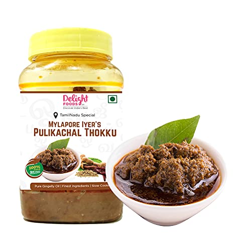 Delight Foods Mylapore Iyer's  Pulikachal Thokku 300g - Rice Mix | Homemade Recipe | Tamil Nadu Special | NO PRESERVATIVES