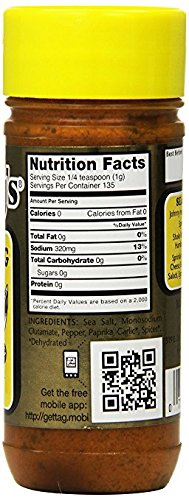 Johnny's  Seasoning Salt, 4.75 Ounce