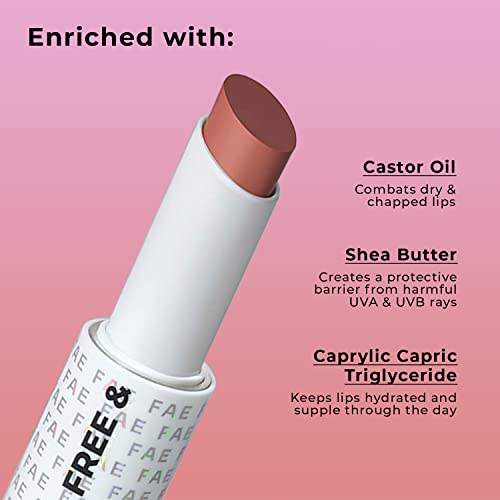 FAE Beauty Warm Brown Nude Buildable Matte Lipstick || Non Drying Comfortable Hydrating Matte Lip Tint|| Enriched with Shea Butter And Castor oil || Multi-Use for Lips, Eyes and Cheeks || Vegan (Shade Too Nude)