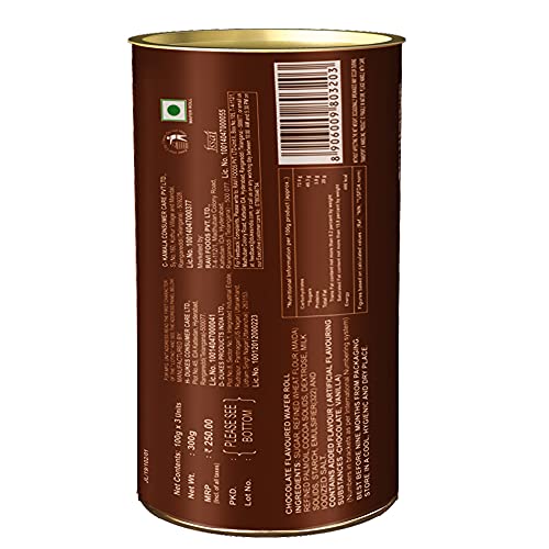 Dukes Waffy Rolls Tin - Chocolate, 300 g