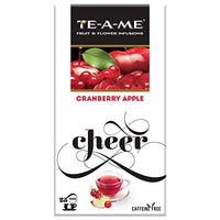 TE-A-ME Cranberry Apple Infusion Tea, 25 Tea Bags | 100% Caffeine Free | Flavored Infusion Tea