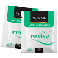 TE-A-ME Revive Mint Lemon Ginger Natural Green Tea, 25 Tea Bags