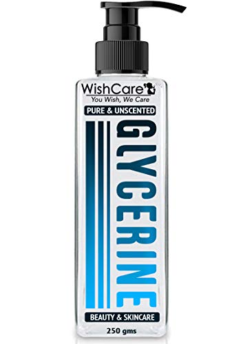 WishCare® Pure & Unscented Glycerine - Pharmaceutical Grade, 100% Vegan, Hypoallergenic - Beauty & SkinCare - 250 Grams