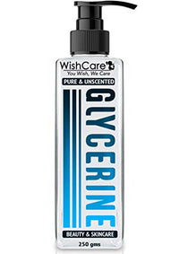 WishCare® Pure & Unscented Glycerine - Pharmaceutical Grade, 100% Vegan, Hypoallergenic - Beauty & SkinCare - 250 Grams