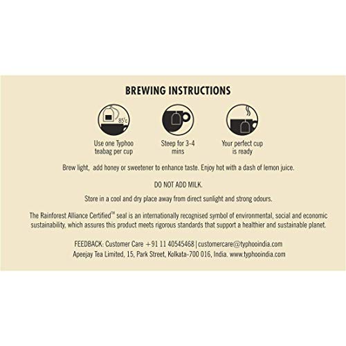 Typhoo Pure Natural Green Tea Bags, 100 Bags