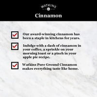 Watkins Gourmet Spice Tin, Pure Ground Cinnamon, 6 oz. Tin, 1-Count