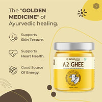 BOLDVEDA A2 Ghee - Desi Gir Cow Ghee Pure & Natural Hand Made by Traditional Bilona Method - Gluten Free with Rich Taste & Aroma -175 ml (BVA2GHEE175ML)