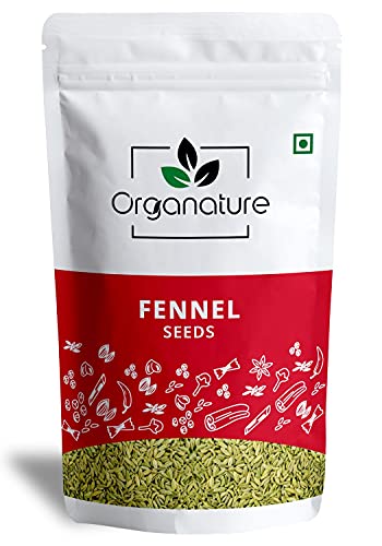 Organature Fresh & Natural Fennel Seeds | Saunf | Variyali | Whole Indian Spices - Pack of (400 Grams)
