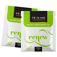 TE-A-ME Renew Honey Lemon Natural Green Tea, 25 Tea Bags - Improves Metabolism & Reduces Waist
