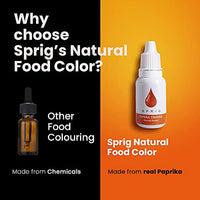 S P R I G Natural Extracts For Colouring Food And Beverage | Paprika Extract | Orange-Red Colour | 15ml