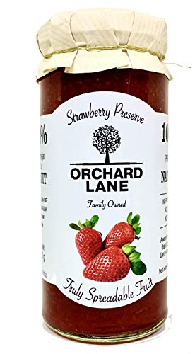 Orchard Lane Low Sugar Strawberry Jam - 80% Strawberries- No preservatives or Colours- 280 Grams