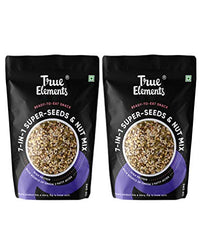 True Elements 7 in 1 Nuts and Seeds Mix (125g * 2) - Mix Seeds for Eating | Seed Combo | Healthy Snacks | Roasted Seeds