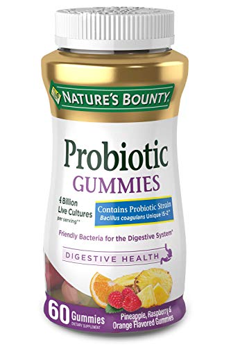 Nature's  Bounty Probiotic Gummies, Digestive Health, Multi-Flavored, 60 Ct
