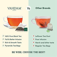 VAHDAM, Organic Earl Grey Citrus Tea (15 Pyramid Tea Bags) 100% Natural Long Leaf Earl Grey Tea Bags | Aromatic & Delicious, Black Tea Bags Blended with Natural Bergamot | Brew as Hot/Iced Tea Bags