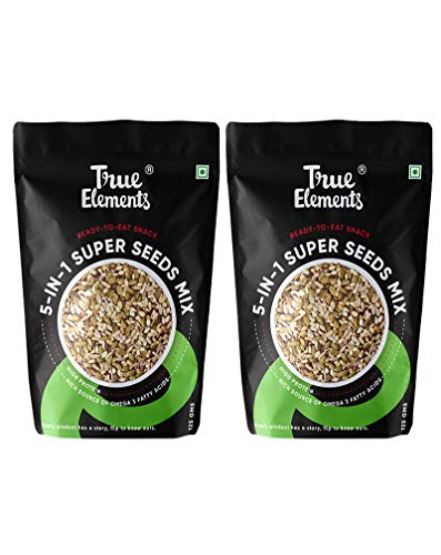 True Elements 5 in 1 Mix Seeds 125g * 2 - Seeds Combo for Eating | Diet Snacks | Roasted Seeds