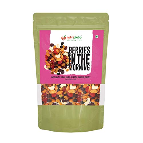 Nutriplato Dry Fruits Mix - Nuts Raisins & Berries, 340 g Pouch