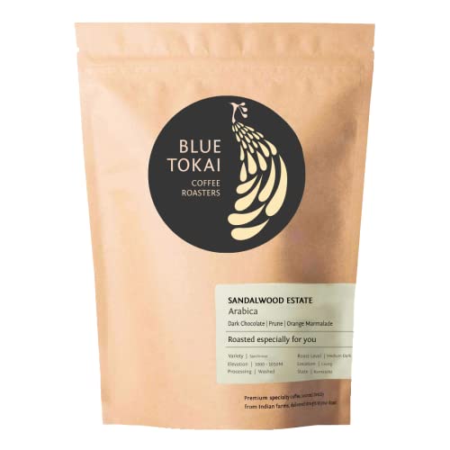 Blue Tokai Coffee Roasters Sandalwood Estate Arabica Freshly Roasted (Medium Dark Roast) Coffee | 250 g (Turkish)