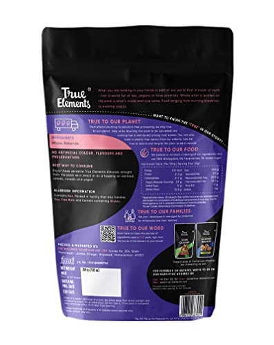 True Elements Californian Almonds 200g - 100% Natural and Clean Dried Almonds | Badam Dryfruits