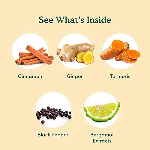 VAHDAM - Organic Spiced Turmeric Tea | USDA Organic Certified 15 Turmeric Tea Bags | Blend of Turmeric Powder & Fresh Spices | Herbal Tea for Weight Loss | 100% Natural Detox