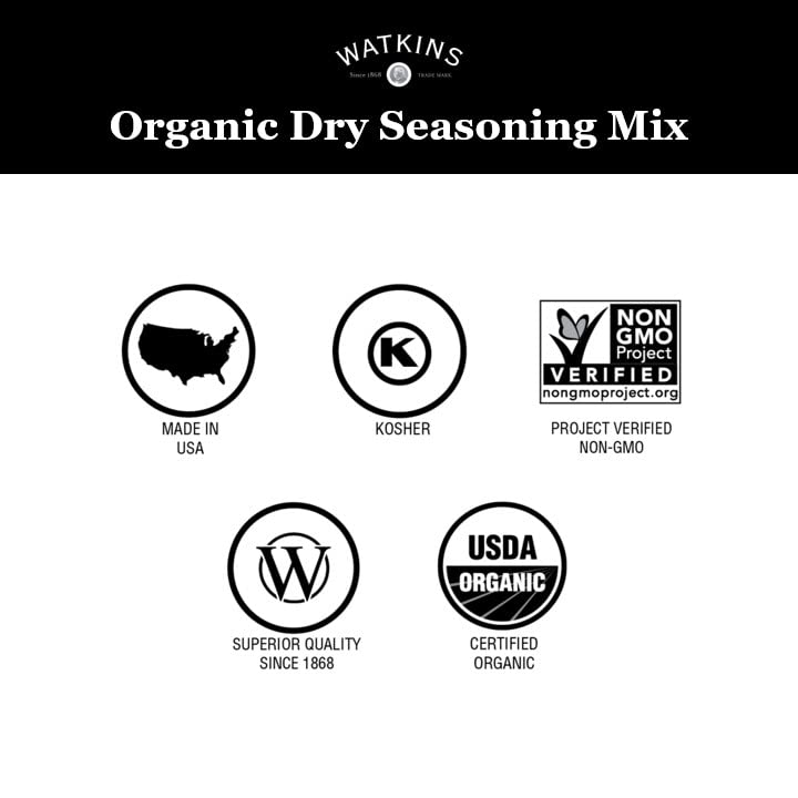 Watkins Organic Gourmet Seasoning Mix, Mild Chili, 1.25 Oz. Pouch, 1 Count