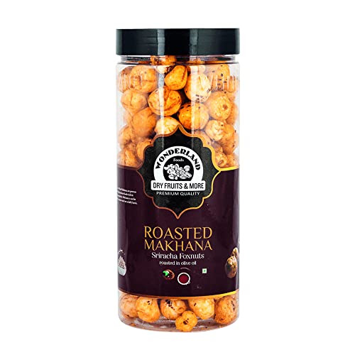 Wonderland Foods - Roasted & Flavoured Sriracha Makhana (Foxnut) 100g Jar