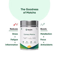 Tencha Blends Culinary Matcha with Free Spoon | 50 Servings | Japanese Matcha Green Tea Powder | Green Tea for Weight Loss | Sourced from Shizouka, Japan | Vegan | No Artificial Sweeteners | 50 GM